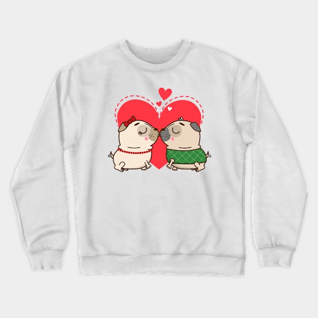 Pugs in Love Crewneck Sweatshirt by PugLife